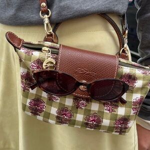 ISO LONGCHAMP ASPARAGUS GINGHAM BAG ANY SHAPE